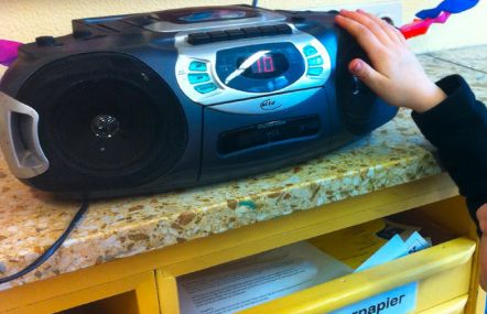 Hand am CD-Player
